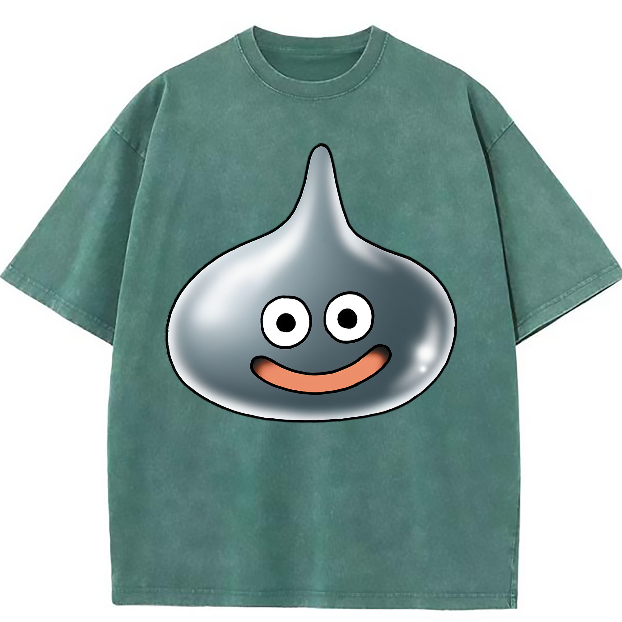 （画像用） ドラゴンクエスト Doragon Kuesuto Dragon Quest 綿100% ヴィンテージ風 半袖Tシャツ（フロントプリント）